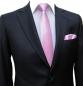 Preview: Schmale Krawatten Slim 6 cm mit Einstecktuch