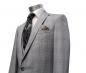 Preview: Karierte Anzug Slim-Fit Glencheck mit Weste