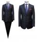 Preview: Slim-fit Anzug 2-Schlitz Dunkelblau