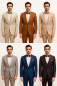 Preview: Slim Fit Herren Anzug mit Weste und Fliege