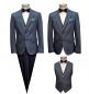 Preview: Herrenanzug mit Weste und Fliege Elegant