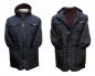 Preview: Herren Steppjacke Parka mit Kapuze