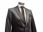 Preview: Herren Slim-fit Hochzeitsanzug Event Schwarz Glänzend