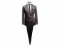 Preview: Herren Slim-fit Hochzeitsanzug Event Schwarz Glänzend