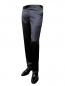 Preview: Glanz Herrenhose Schwarz ohne Bundfalte
