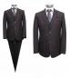 Preview: Herren Anzug mit Weste Braun Modern Fit