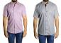 Preview: Herren streifen Slim fit Hemd Kurzarm
