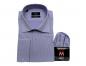 Preview: Extra Langarm Hemd Slim-fit Schattenstreifen