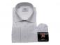 Preview: Extra Langarm Hemd Slim-fit Schattenstreifen