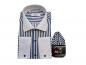 Preview: Winchester Kragen Hemd gestreift Slim Fit Langarm