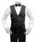 Preview: Slim Fit Herren Hochzeitsweste mit Schwarze Fliege