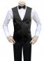 Preview: Slim Fit Herren Hochzeitsweste mit Schwarze Fliege