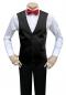 Preview: Herren Hochzeit Weste Slim Fit mit Rote Fliege