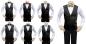 Preview: Slim Fit Herren Hochzeitsweste mit Schwarze Fliege