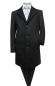 Preview: Knielange Herren Mantel Schwarz