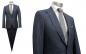 Preview: Slim Fit Anzug Dunkelblau Herren mit Weste und Reversnadel