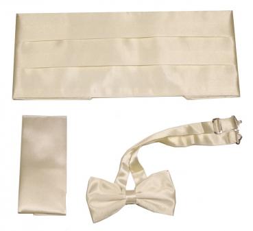 Kummerbund mit Fliege und Einstecktuch Herren