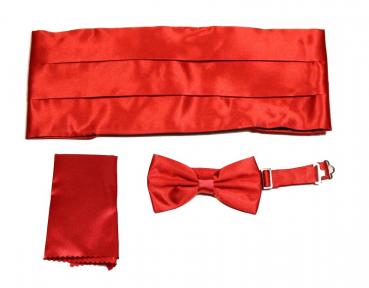 Kummerbund mit Fliege und Einstecktuch Herren