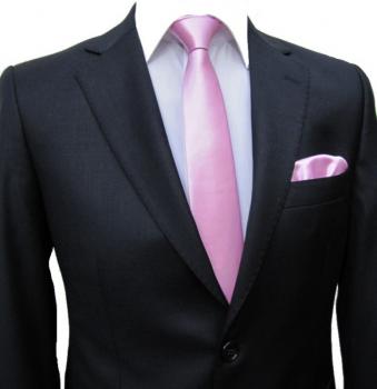 Schmale Krawatten Slim 6 cm mit Einstecktuch