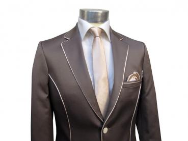 Schmale Krawatten Slim 6 cm mit Einstecktuch