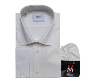 Slim-fit Herren Hemd Langarm mit Einstecktuch