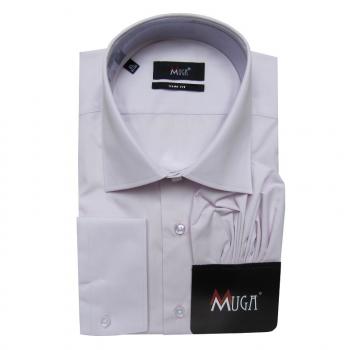 Slim-fit Herren Hemd Langarm mit Einstecktuch