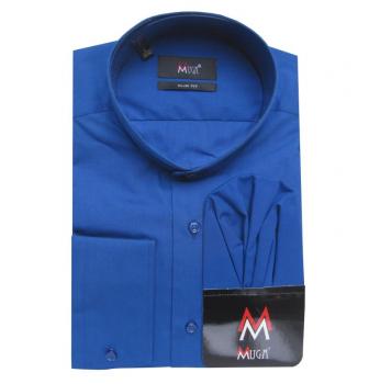 Stehkragen Mao Herren Hemd Langarm Slim-fit
