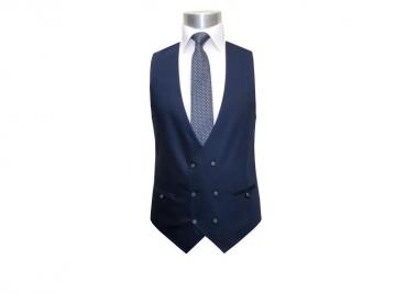 Slim Fit Herren Anzugweste 2-reihige Knopfleiste
