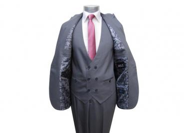 Slim Fit Herren Anzugweste 2-reihige Knopfleiste