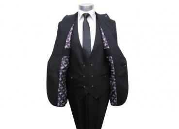Slim Fit Herren Anzugweste 2-reihige Knopfleiste