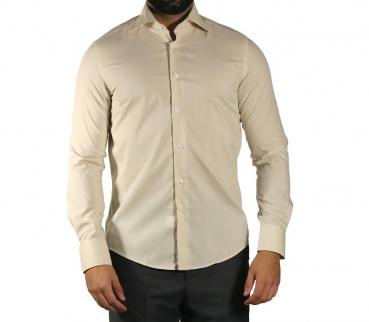 Herren Slim-fit Hemd mit Einstecktuch Langarm