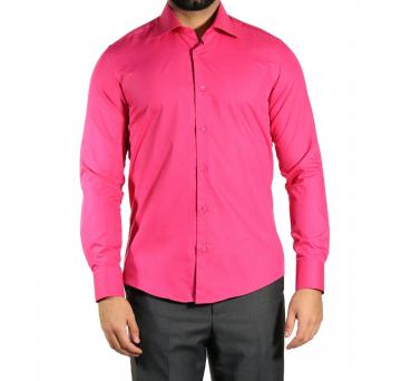 Herren Slim-fit Hemd mit Einstecktuch Langarm