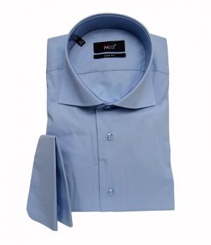 Haifischkragen Umschlagmanschetten Hemd Slim-fit