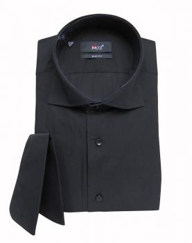 Haifischkragen Umschlagmanschetten Hemd Slim-fit