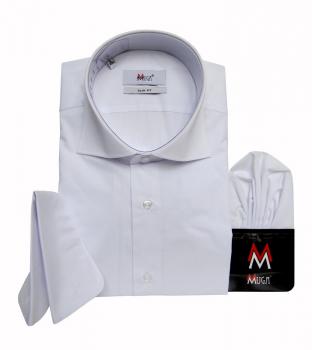 Haifischkragen Umschlagmanschetten Hemd Slim-fit