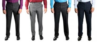 Klassische Herrenhose ohne Bundfalten Regular