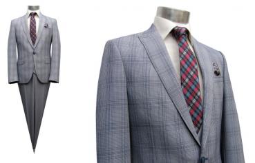 Karierte Anzug Slim-Fit Glencheck mit Weste