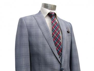 Karierte Anzug Slim-Fit Glencheck mit Weste