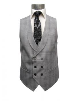 Karierte Anzug Slim-Fit Glencheck mit Weste