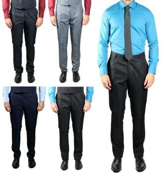 Herren Hose Anzughose mit Bundfalte
