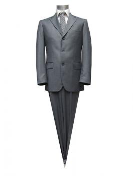 Modern Fit 3-Knopf Herren Anzug Grau