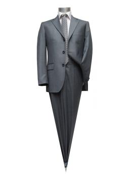 Modern Fit 3-Knopf Herren Anzug Grau