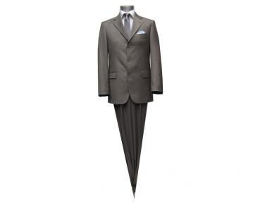 Herren Anzug 3-Knopf Khaki Grün Modern Fit