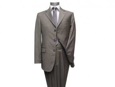 Herren Anzug 3-Knopf Khaki Grün Modern Fit