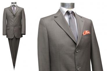 Herren Anzug 3-Knopf Khaki Grün Modern Fit