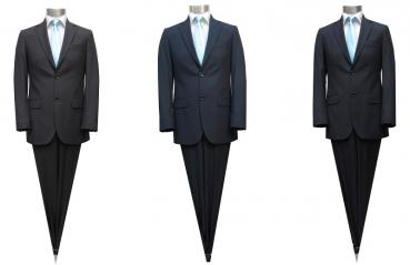 Herren Streifen Slim-fit Anzug