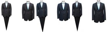 Herren Streifen Slim-fit Anzug