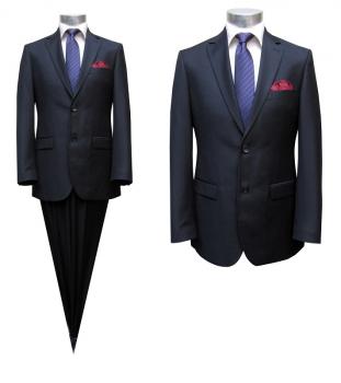 Slim-fit Anzug 2-Schlitz Dunkelblau