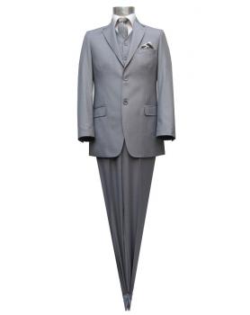 Herren Anzug 3-Teilig Grau Regular