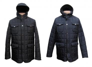 Herren Steppjacke Parka mit Kapuze